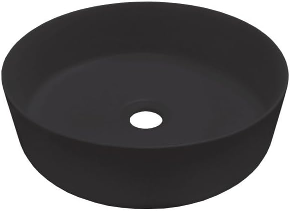 Solvian Transitional Vitrious China Vessel Vanity Sink (Black/Blue)