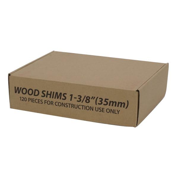 ZAK™ 8-Inch Wood Shims for Leveling – Pro Pack 120 Count Wedges for Toilets, Doors, Tables & Furniture – Strong Hardwood Shims for Uneven Floors.
