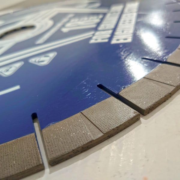 Spider™ II Bridge Saw Blade: 14-20 Inch, 20mm Patterned Diamond Segments, for Granite, Quartz & Engineered Stone, 50/60mm Arbor.