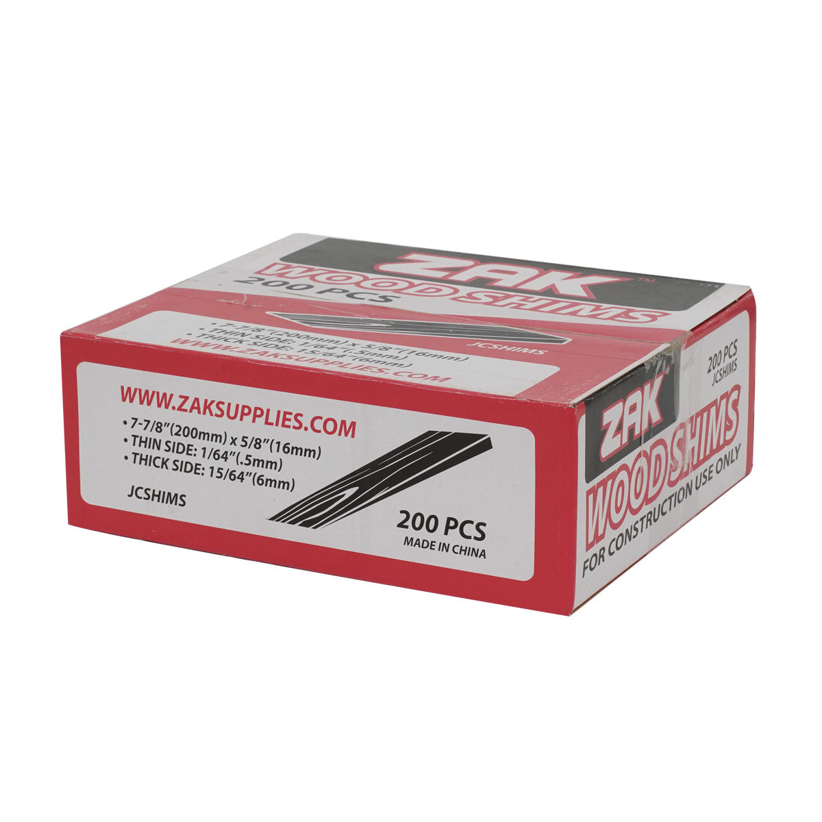 ZAK Wood Shims 200 Per Box