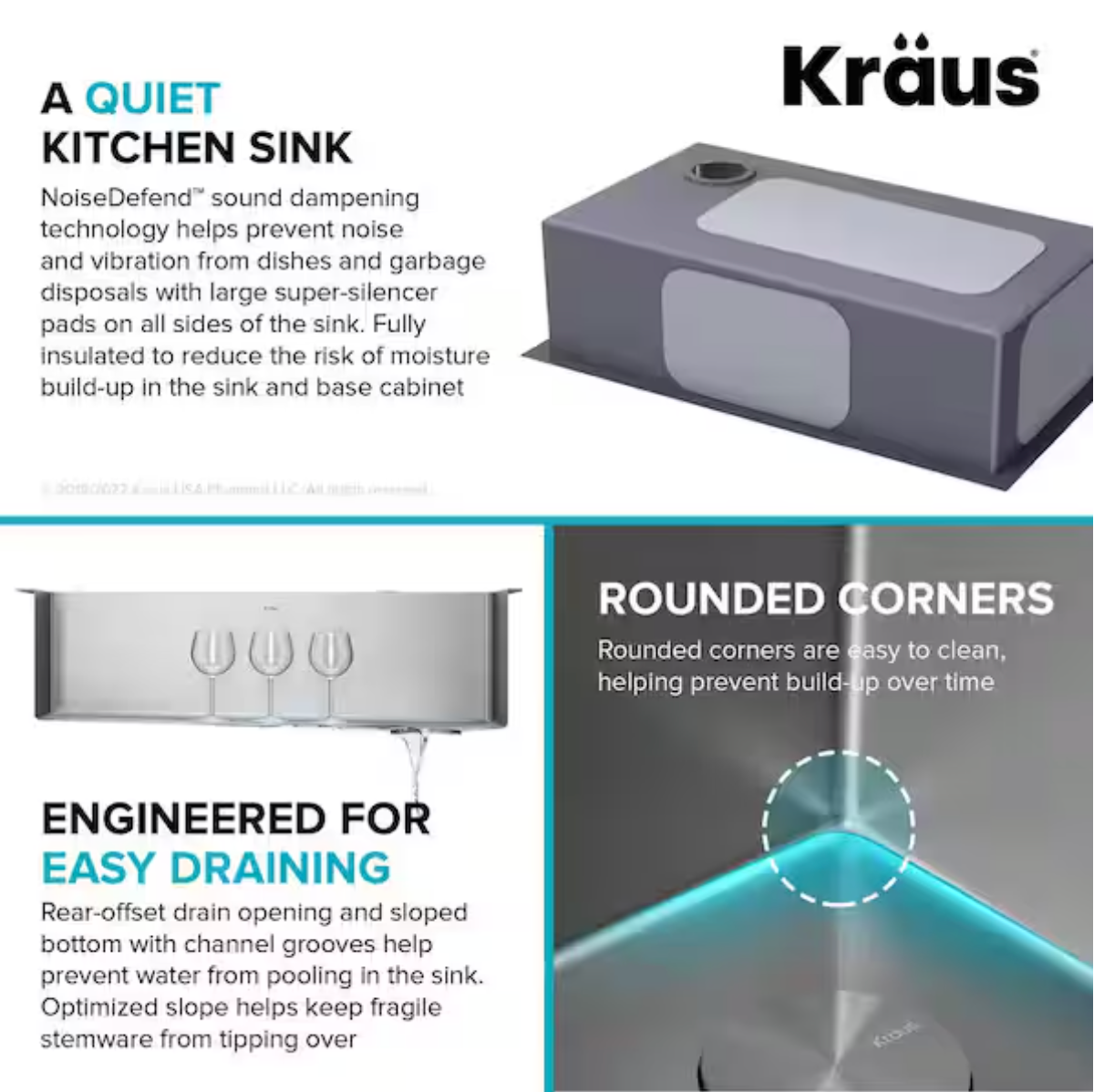 KRAUS Loften All-in-One 33 in Drop In Single Bowl 18-Gauge Stainless Steel Kitchen Sink w/ Bolden Pull Down Faucet in Chrome