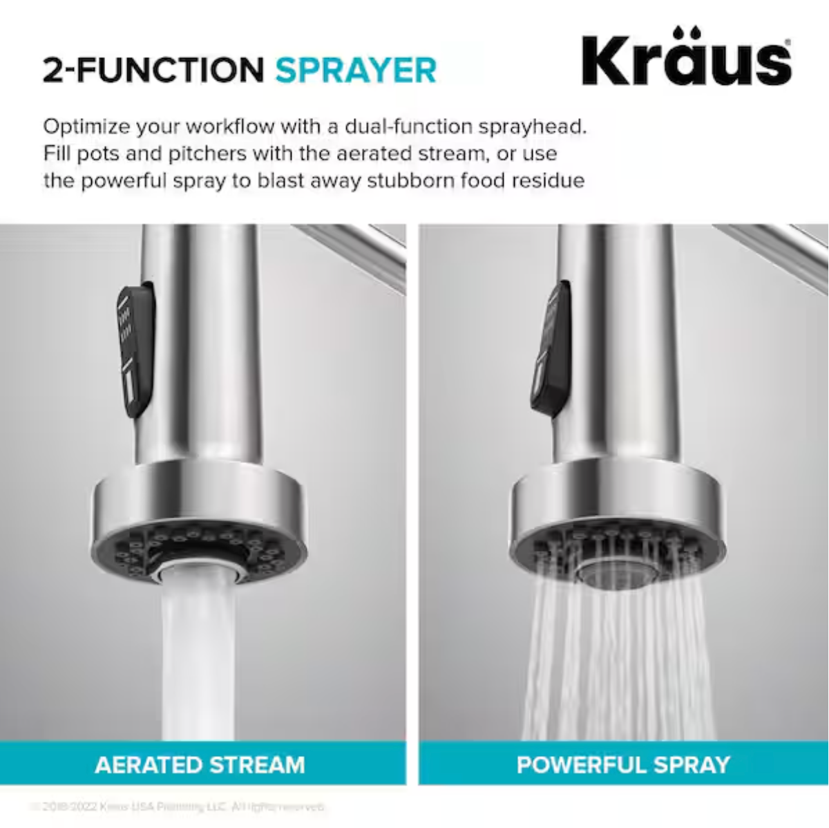 KRAUS Loften All-in-One 33 in Drop In Single Bowl 18-Gauge Stainless Steel Kitchen Sink w/ Bolden Pull Down Faucet in Chrome